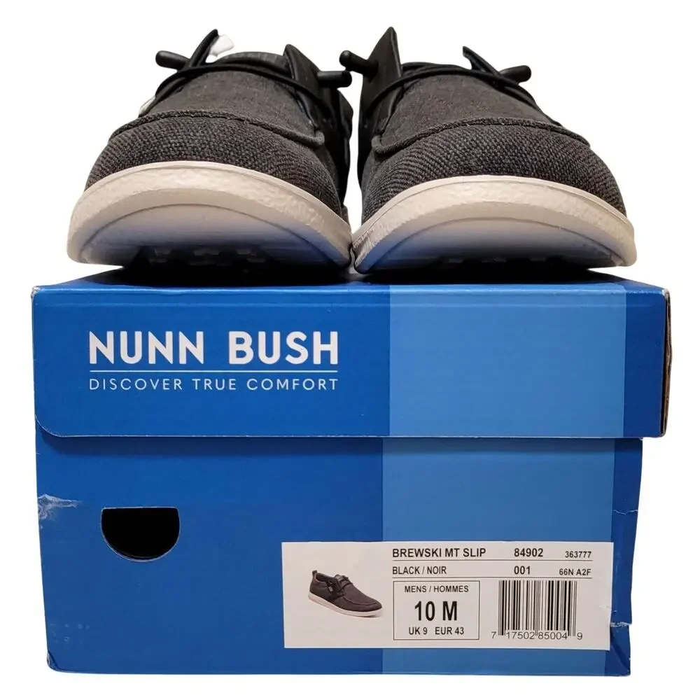 Nunn Bush Kore Men Brewski Moc Toe Slip On Loafers Size US 10M Black